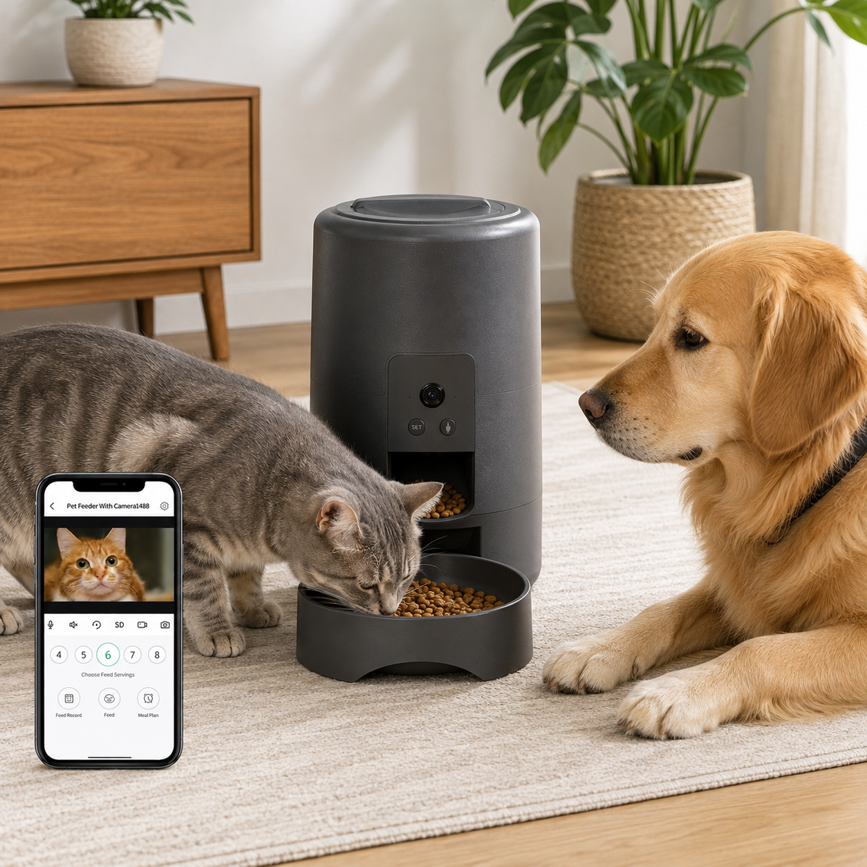 WiFi Camera Automatic Pet Feeder