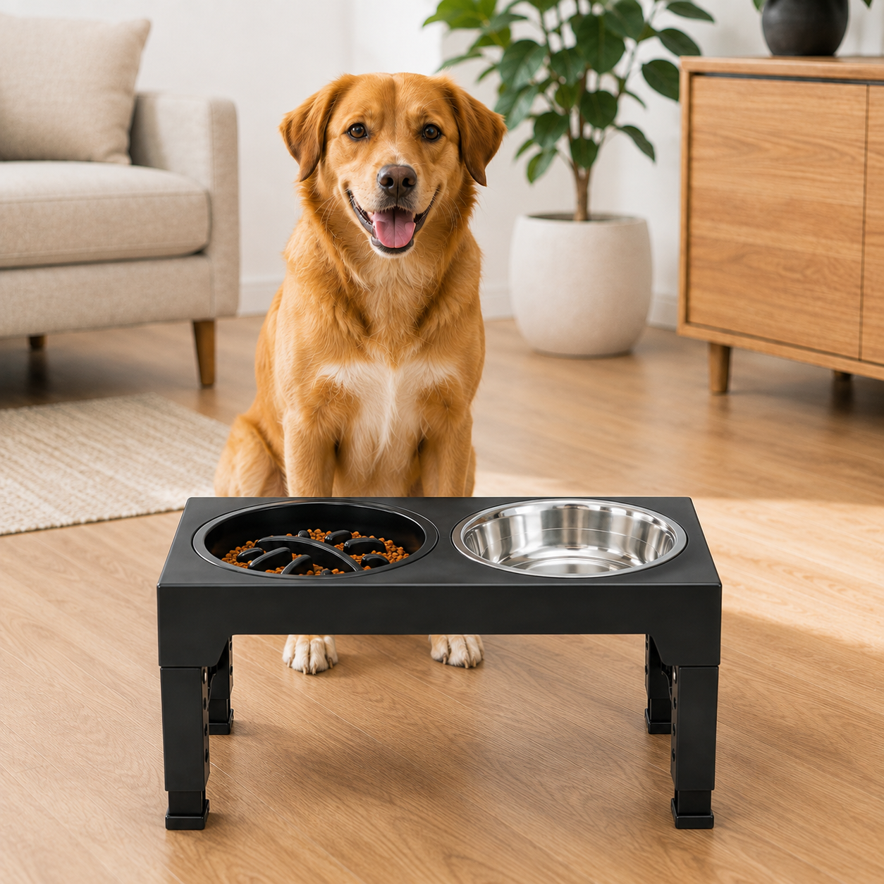 Adjustable Elevated Dog Feeder