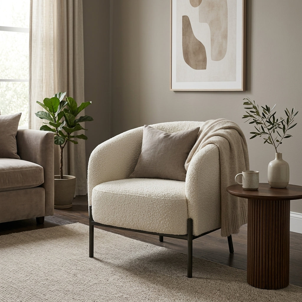 Sherpa Barrel Chair, Set of 2