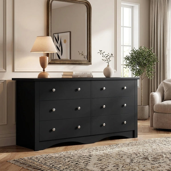 Black 6-Drawer Dresser