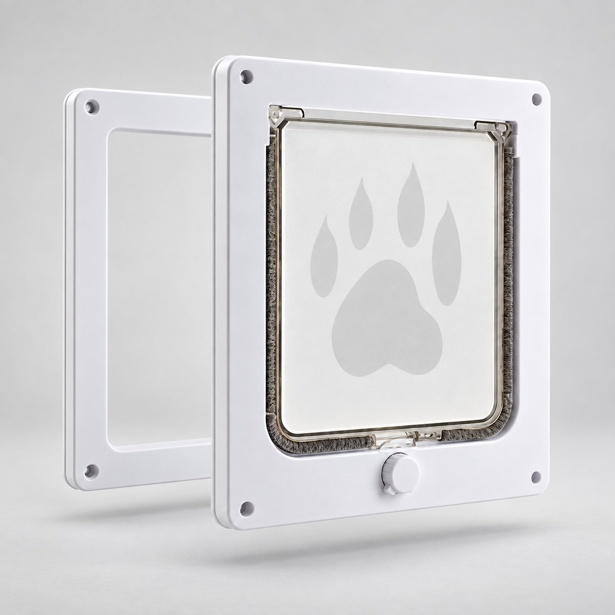 Outer frame and inner trim frame shown separated