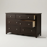 Dresser with drawers open showing storage interior