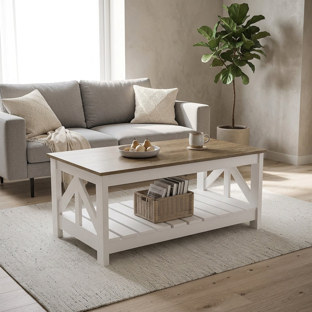 Farmhouse Storage Coffee Table