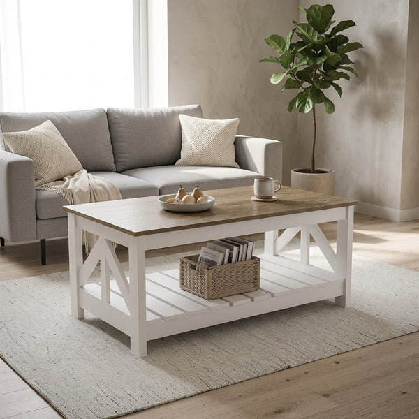 Farmhouse Storage Coffee Table