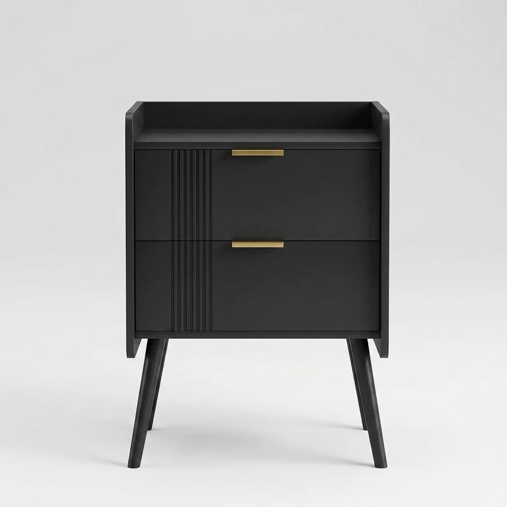 Fluted 2-Drawer Nightstand