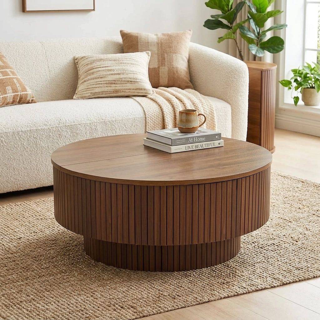 Fluted Lift-Top Coffee Table