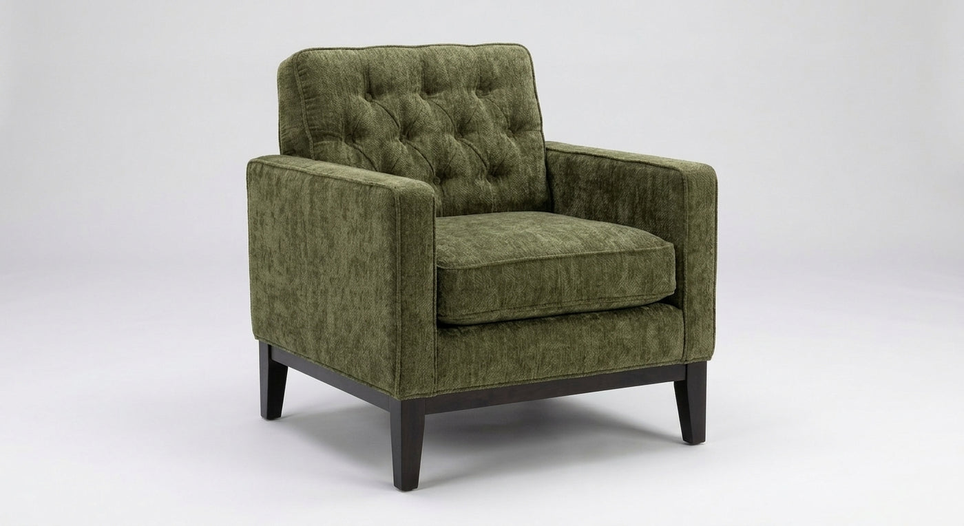Chenille Club Chair, Set of 2