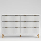 Fluted Dresser with Gold Pulls