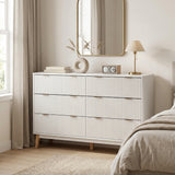 Fluted Dresser with Gold Pulls