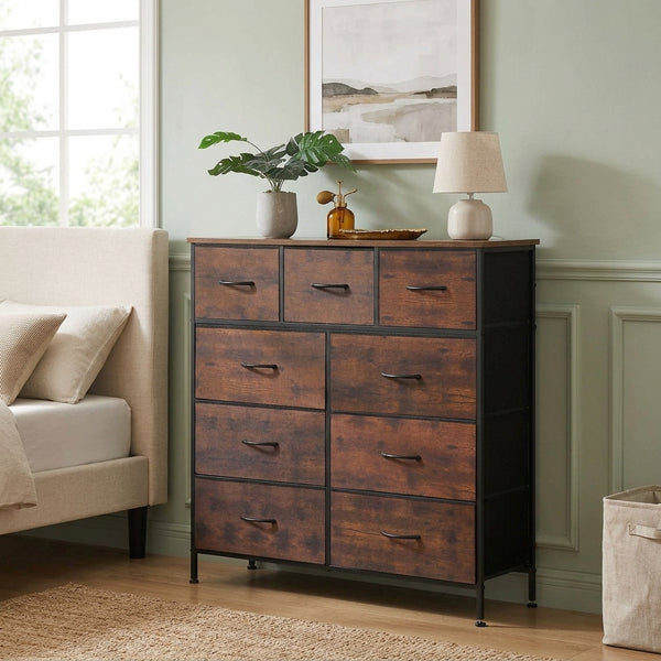 9-Drawer Fabric Dresser