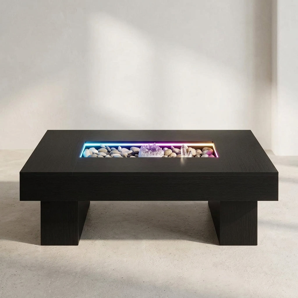 Oak LED Coffee Table