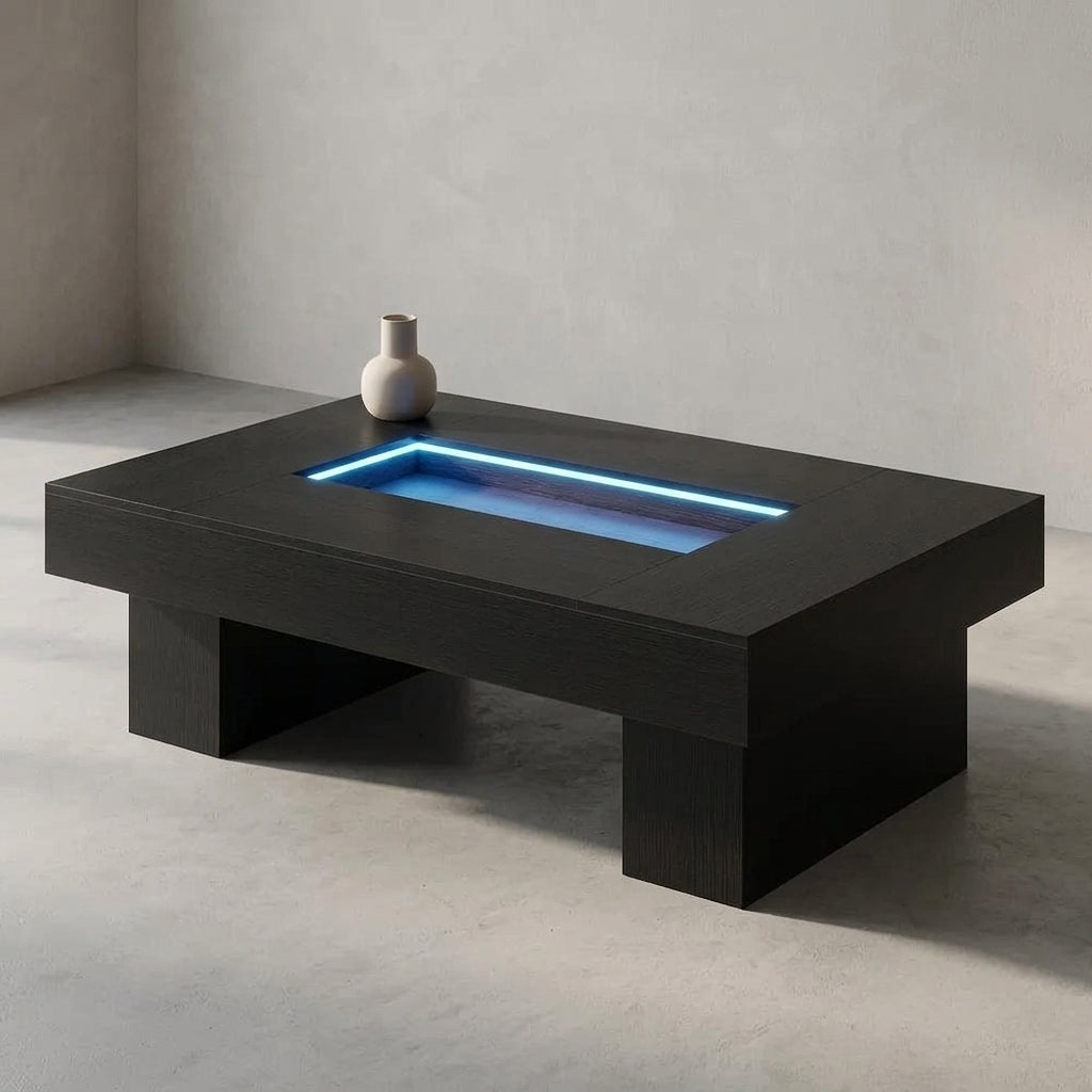 Oak LED Coffee Table