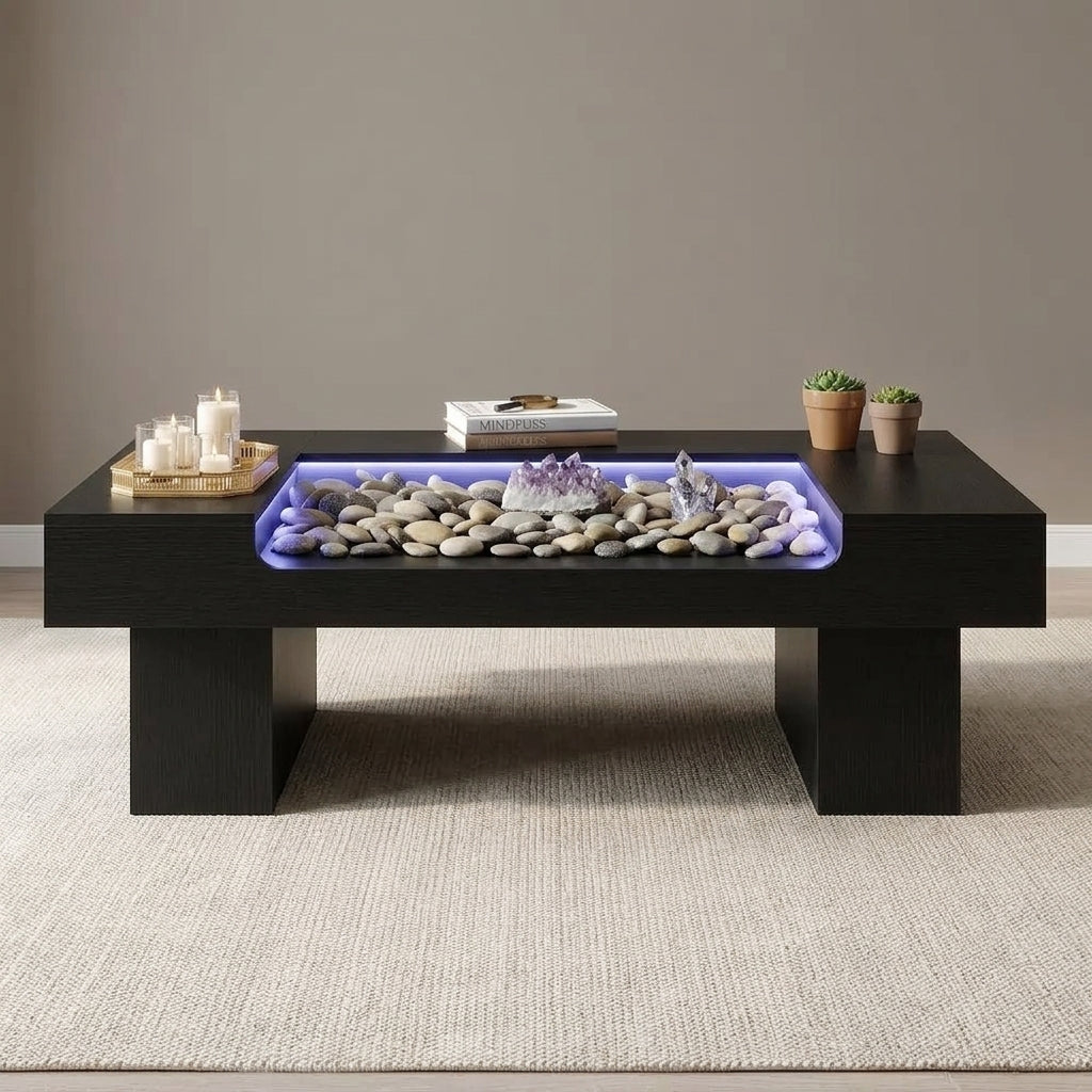 Oak LED Coffee Table