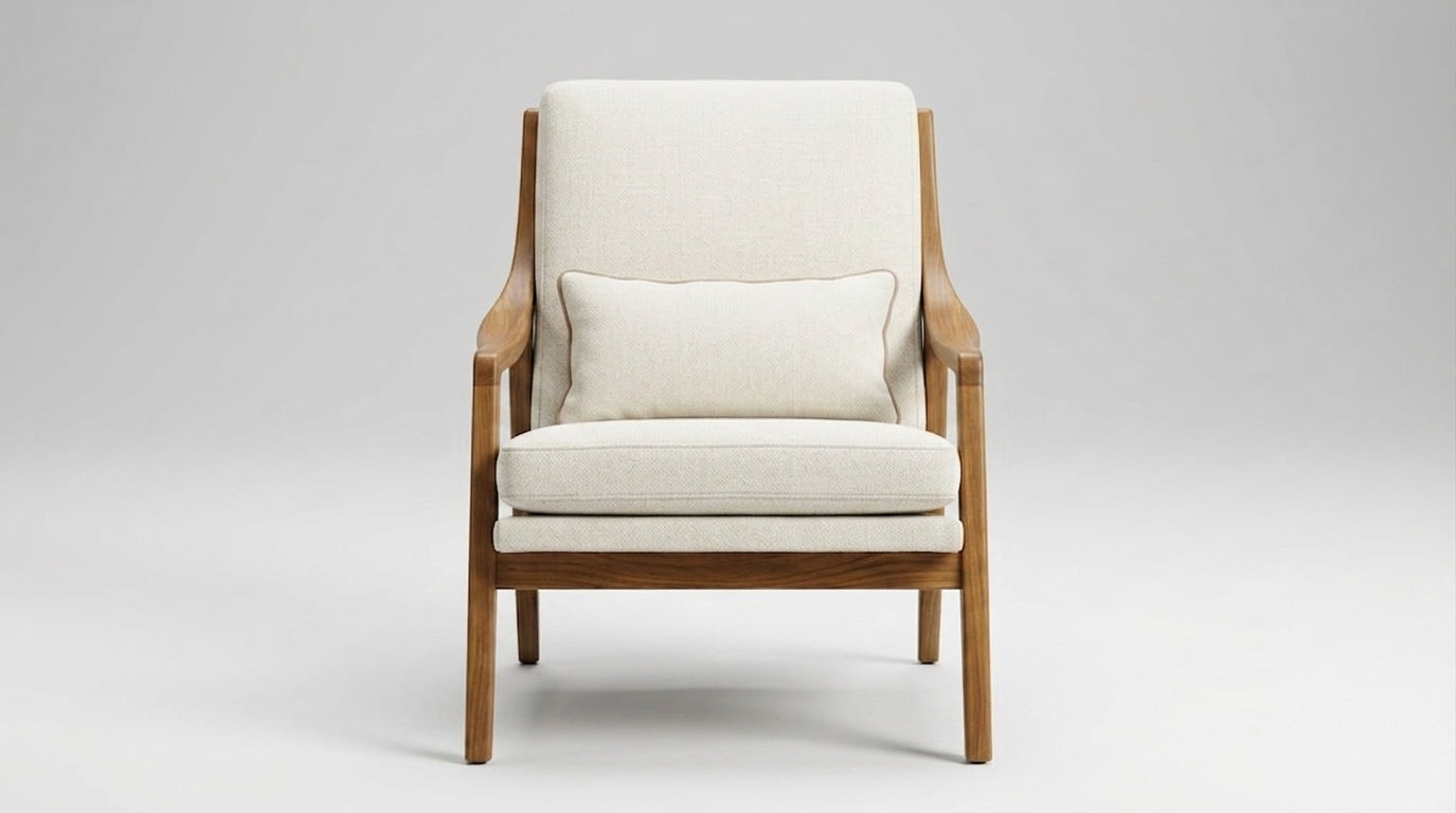 Beige Lounge Chair, Set of 2