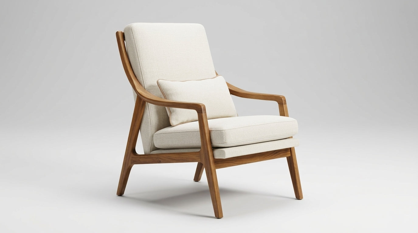 Beige Lounge Chair, Set of 2