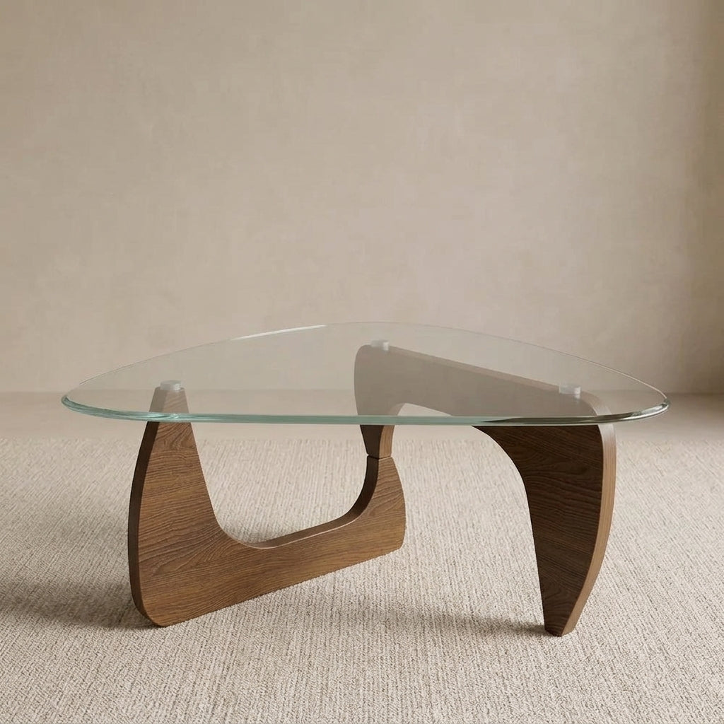 Walnut & Glass Coffee Table