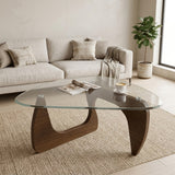 Walnut & Glass Coffee Table
