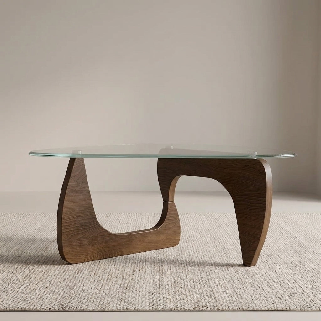 Walnut & Glass Coffee Table