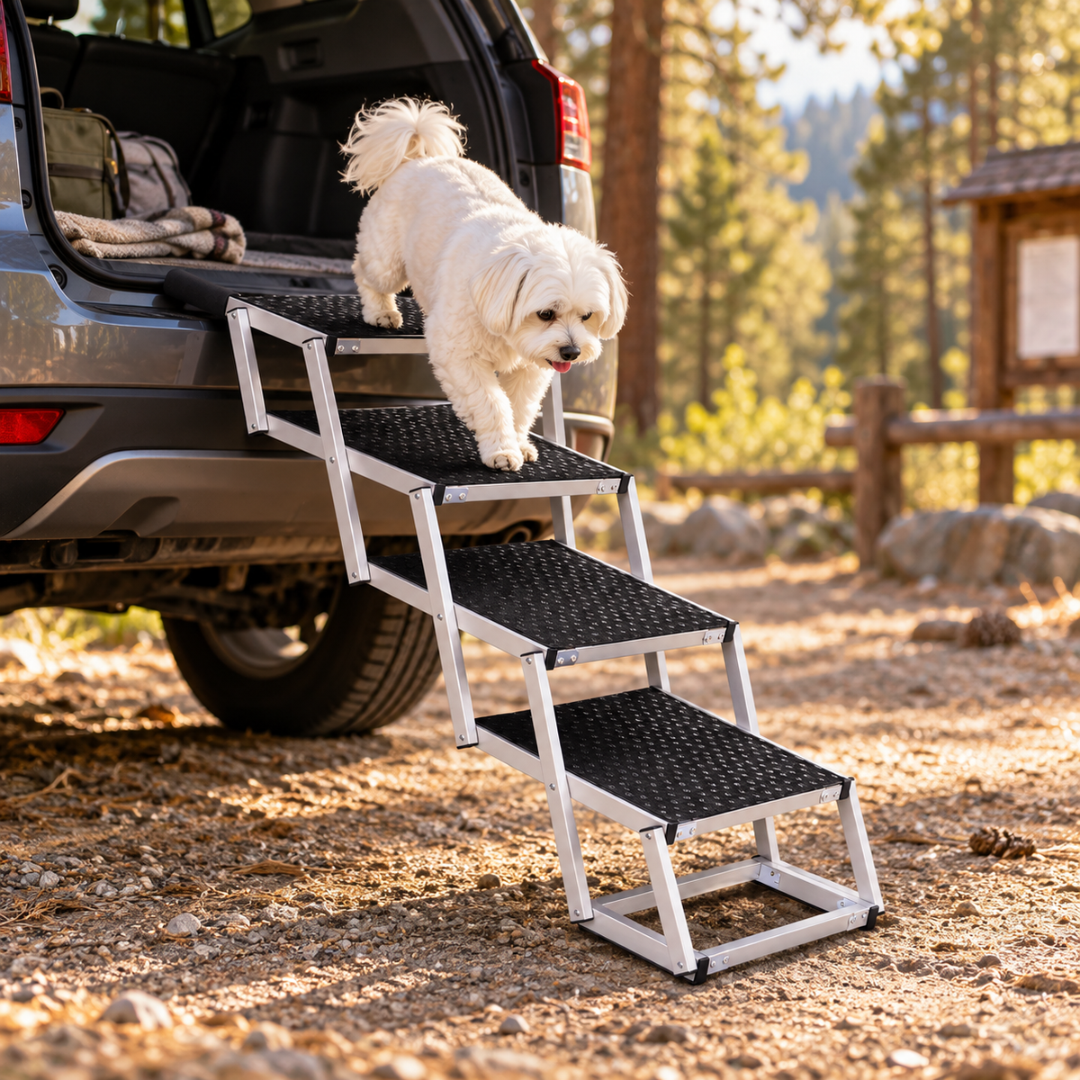 Summit Folding Dog Car Steps at home
