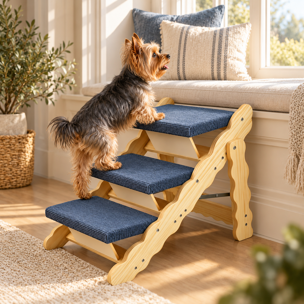 Tier 2-in-1 Dog Stairs at home