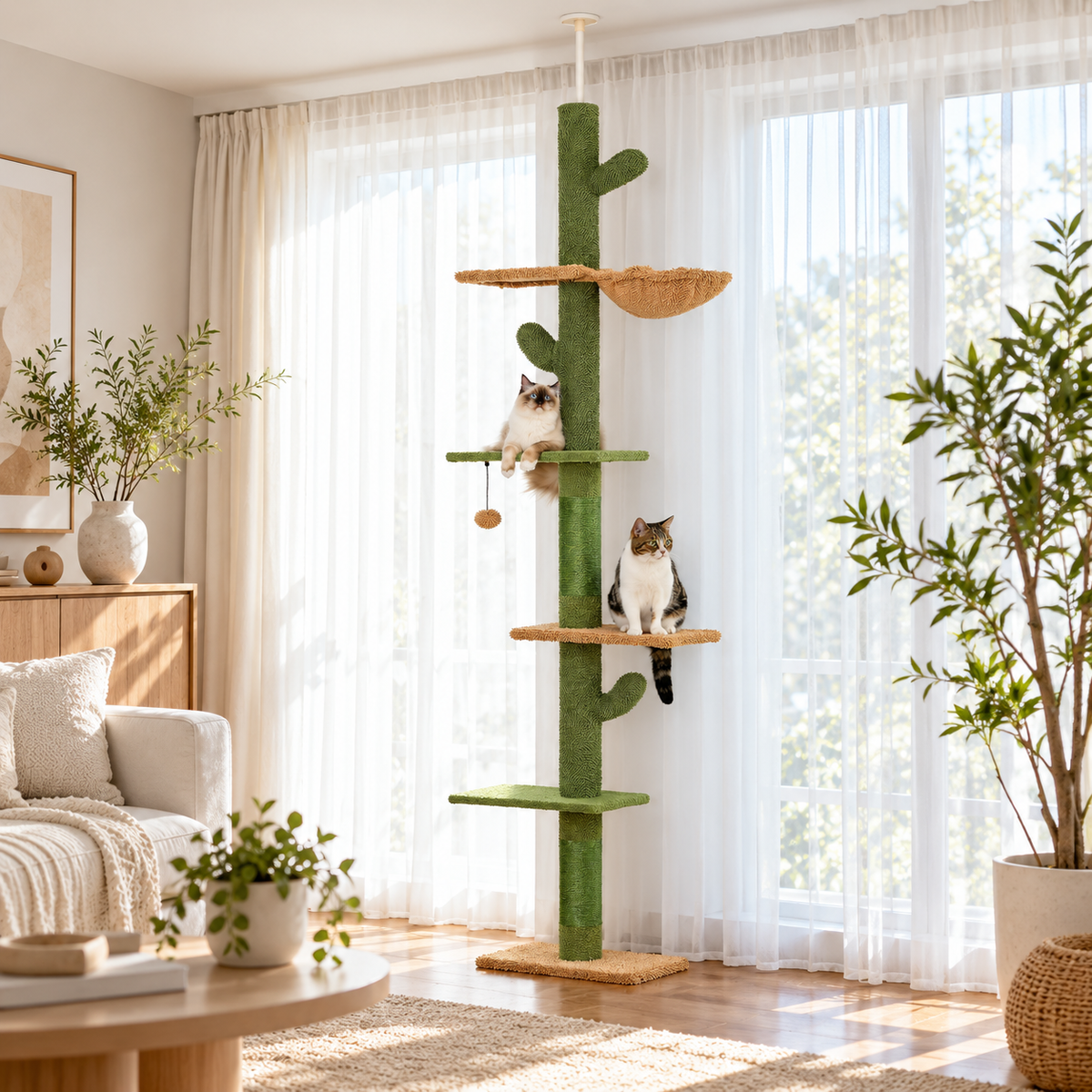 Canopy Floor-to-Ceiling Cat Tree at home