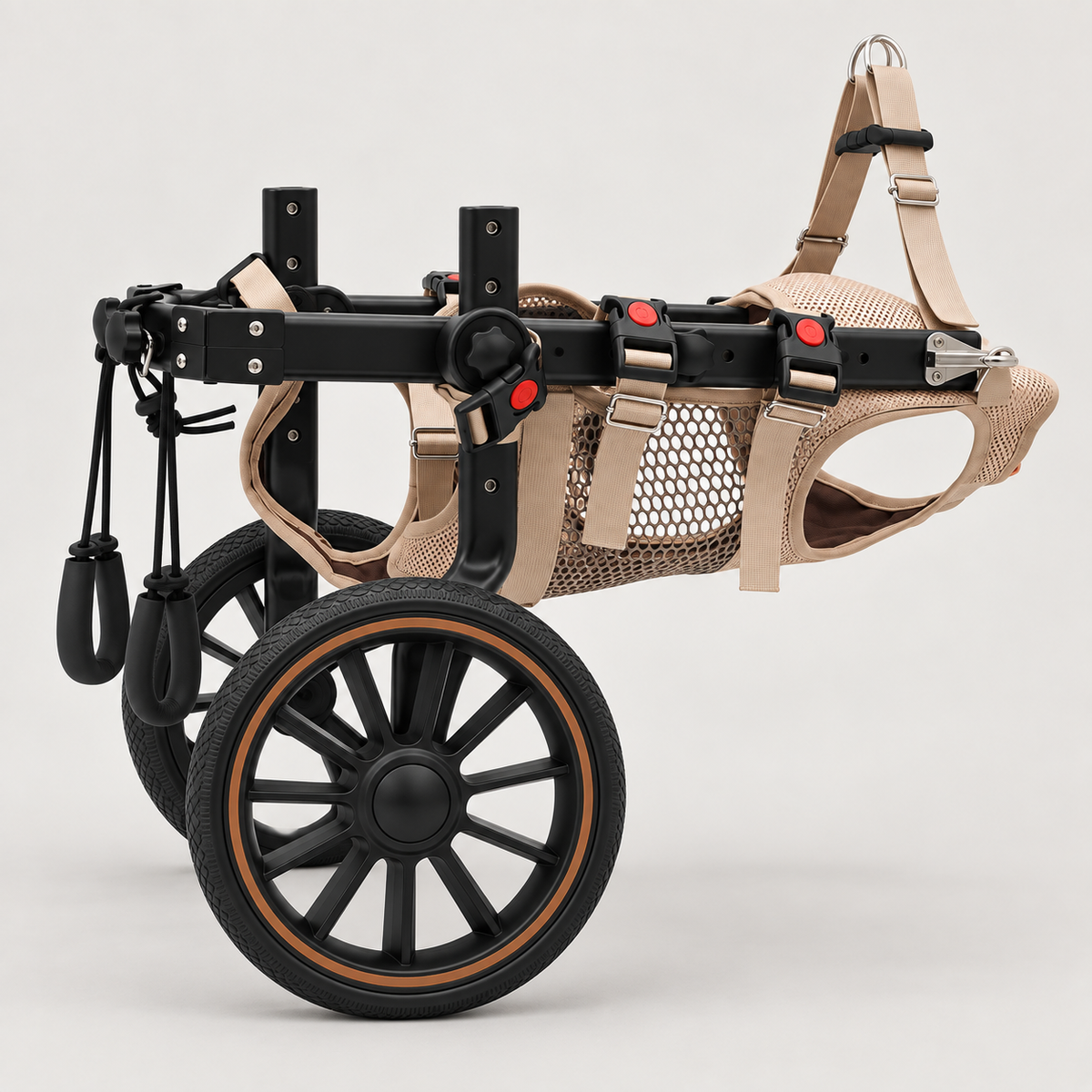 Trek Large Dog Wheelchair, side view