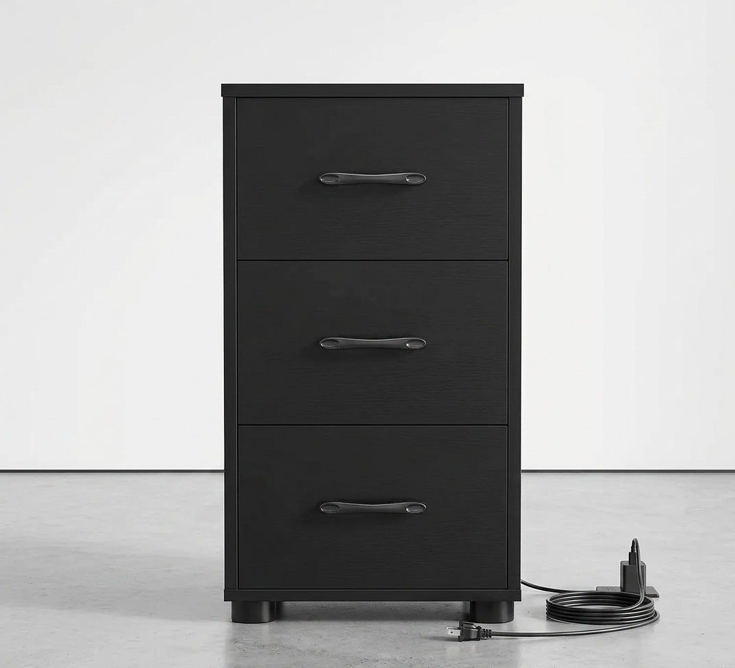 Tall Charging Nightstand, Set of 2
