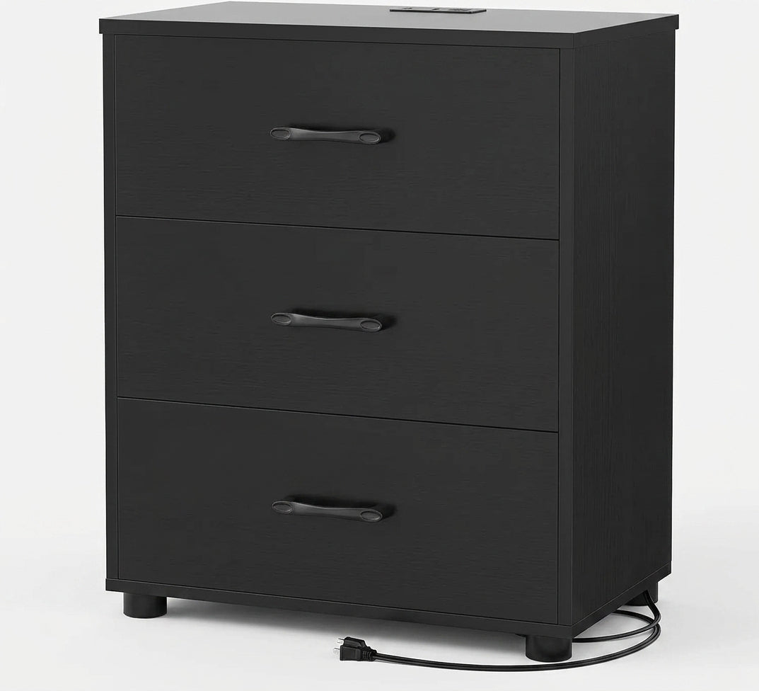 Tall Charging Nightstand, Set of 2