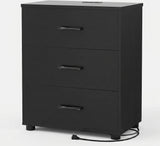 Tall Charging Nightstand, Set of 2