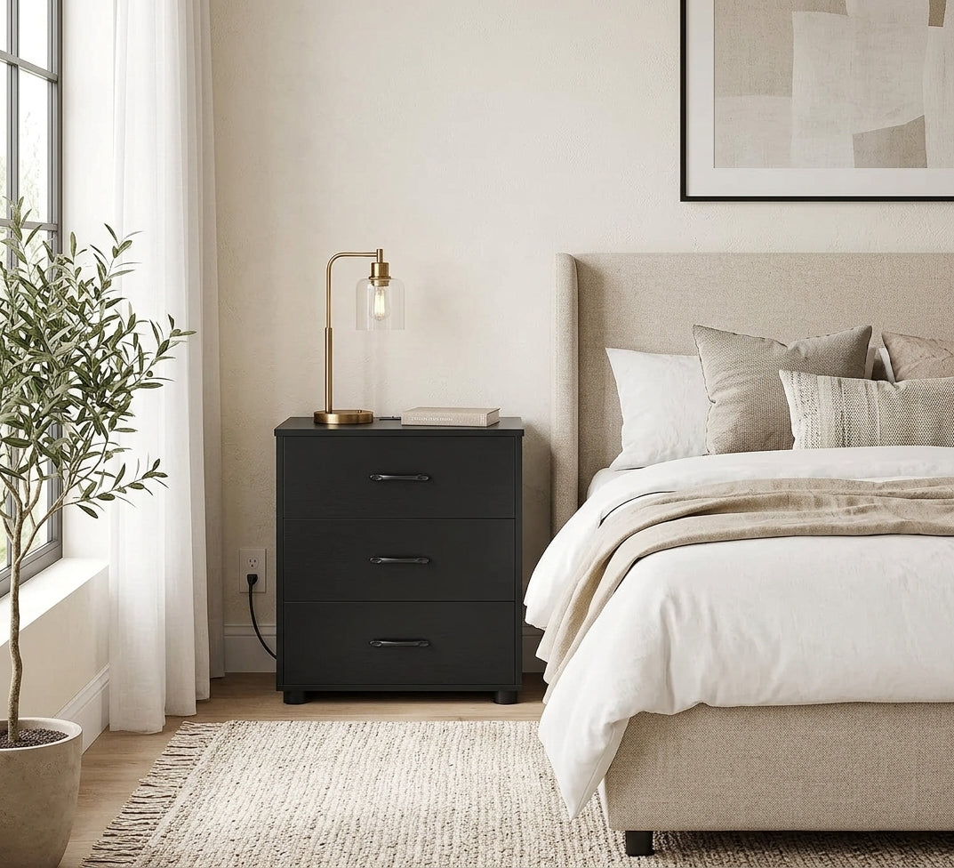 Tall Charging Nightstand, Set of 2