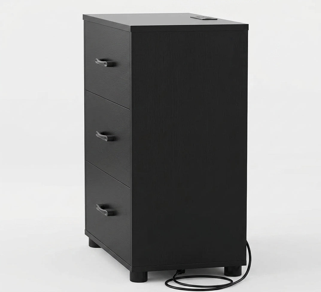 Tall Charging Nightstand, Set of 2
