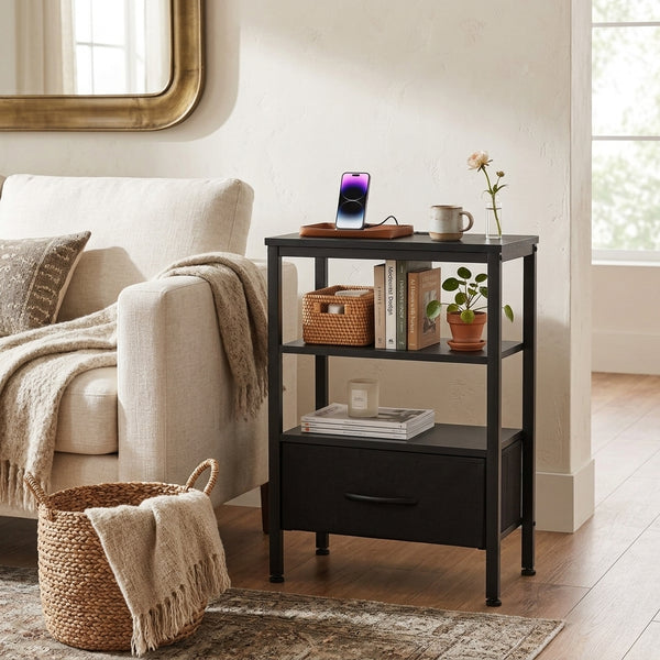 Open-Shelf Charging Nightstand
