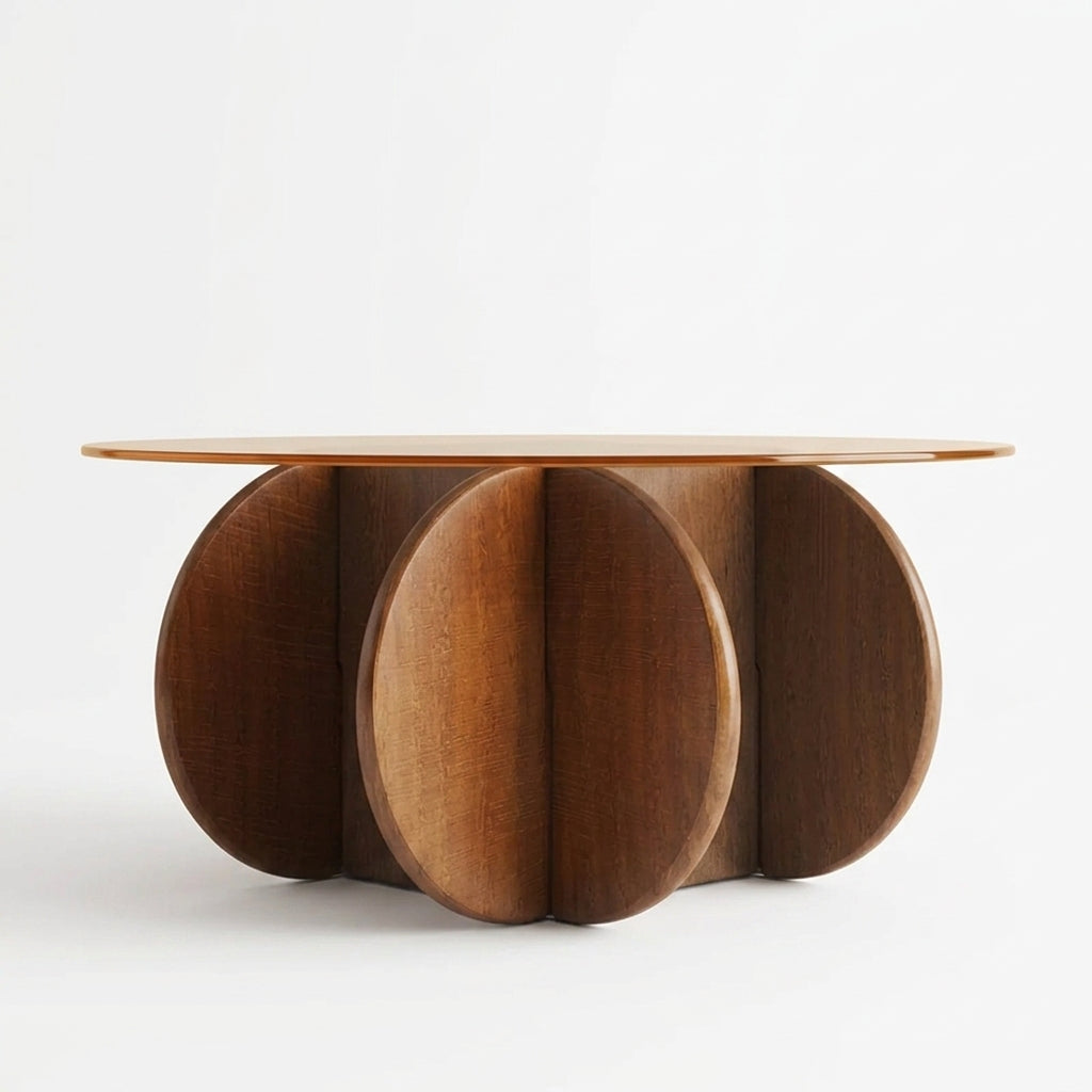 Petal Base Glass Coffee Table