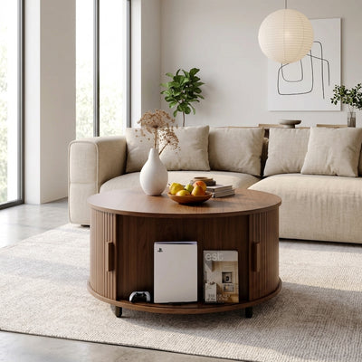 Fluted Drum Coffee Table