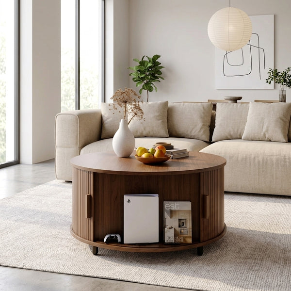 Fluted Drum Coffee Table