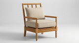 Linen Spindle Accent Chair