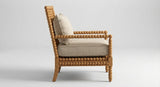 Linen Spindle Accent Chair