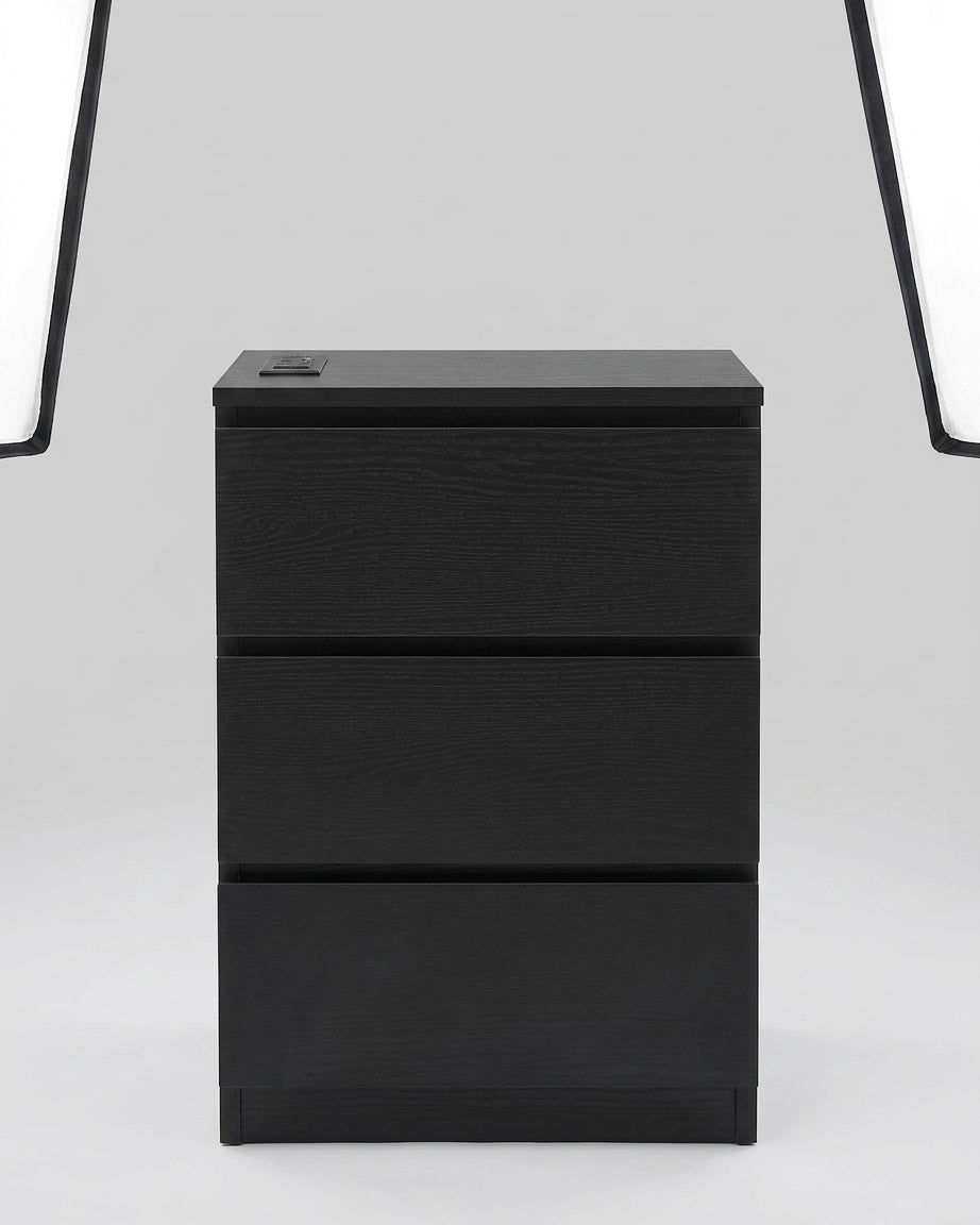 3-Drawer Charging Nightstand