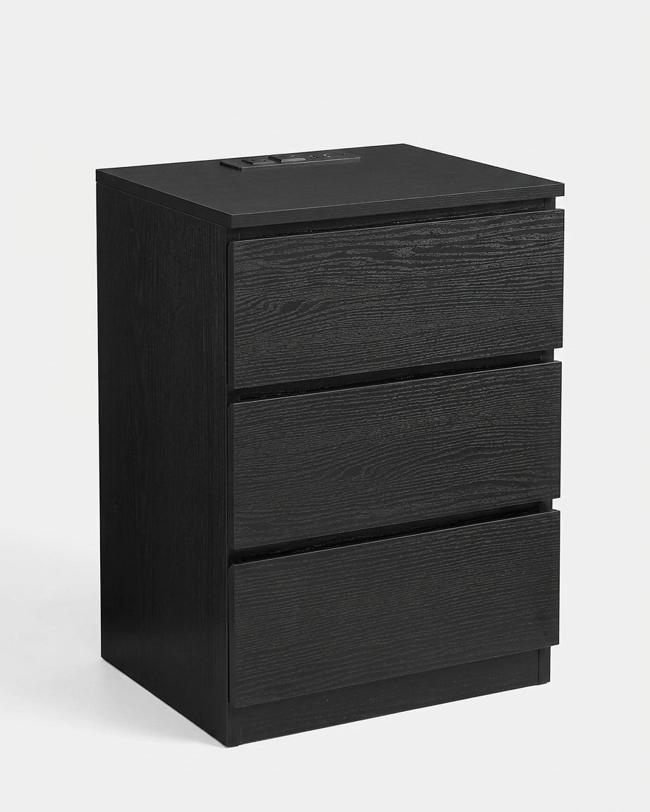 3-Drawer Charging Nightstand