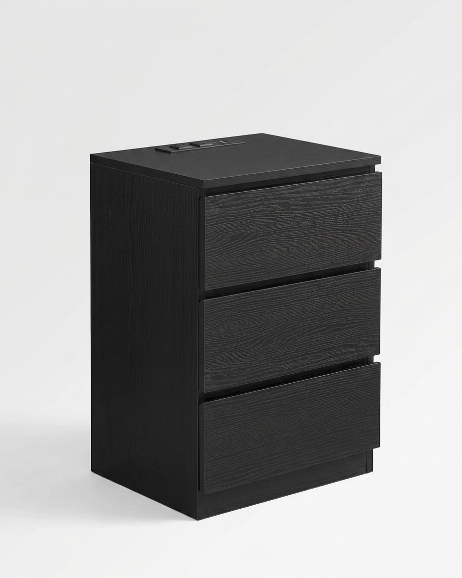 3-Drawer Charging Nightstand