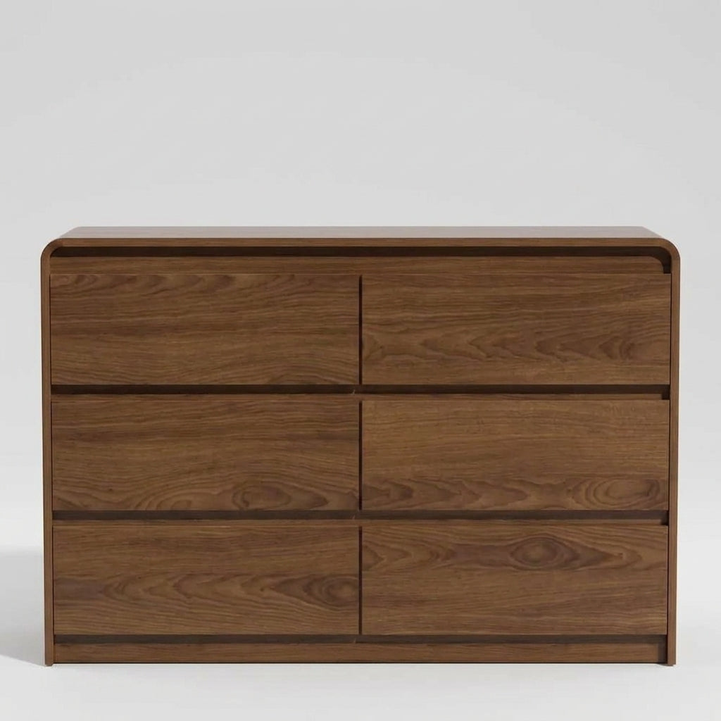 Curved Walnut Dresser