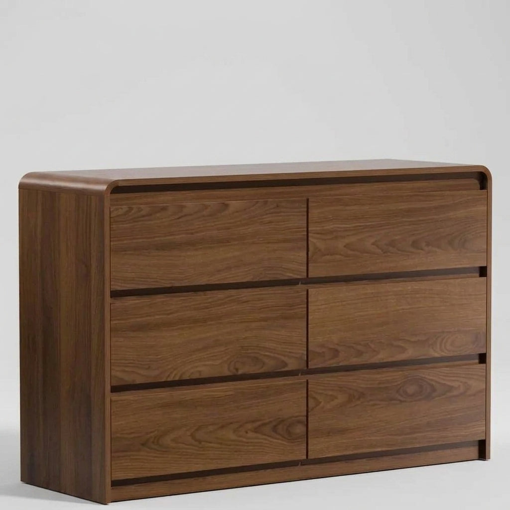Curved Walnut Dresser