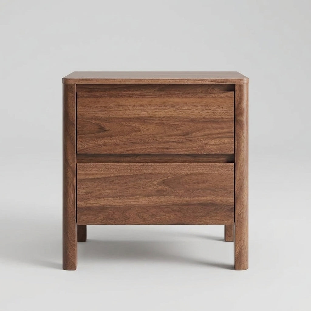 Walnut Nightstand, Set of 2
