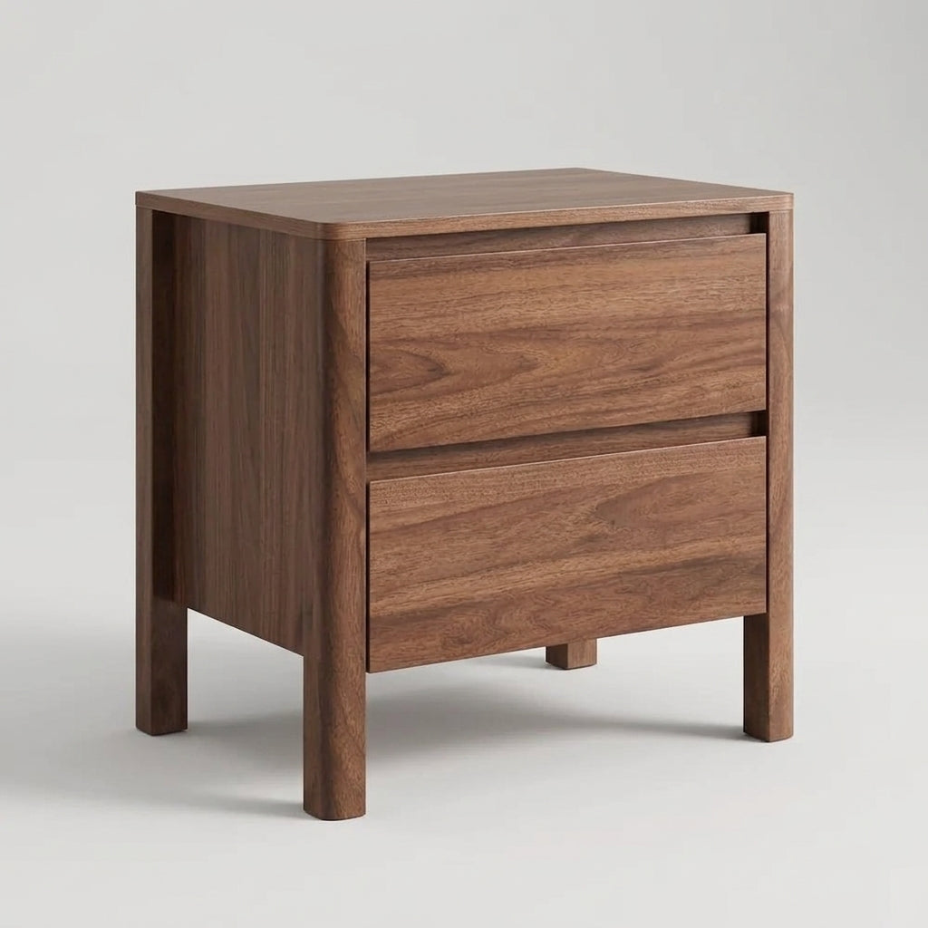 Walnut Nightstand, Set of 2