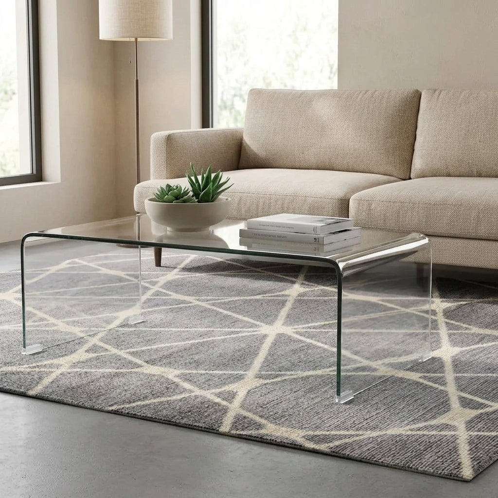 Waterfall Glass Coffee Table