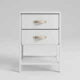 White Metal Nightstand, Set of 2