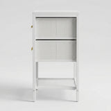 White Metal Nightstand, Set of 2