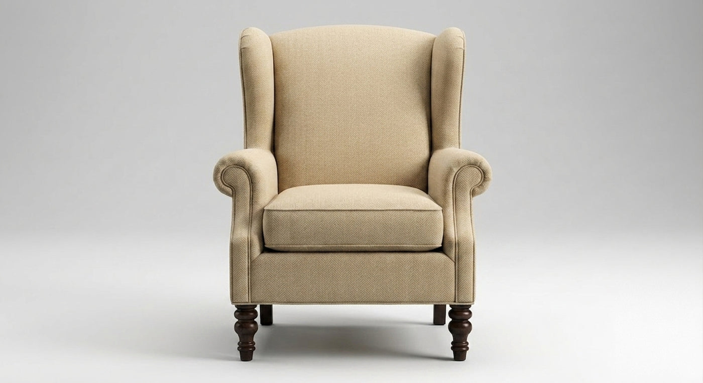 Linen Wingback Chair